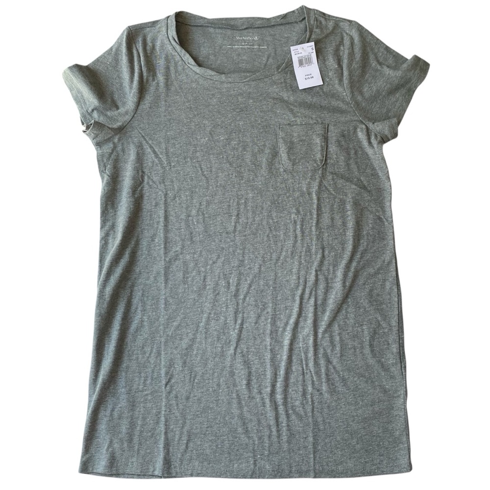 Motherhood Maternity‎ T-shirt Size Small Gray Pocket